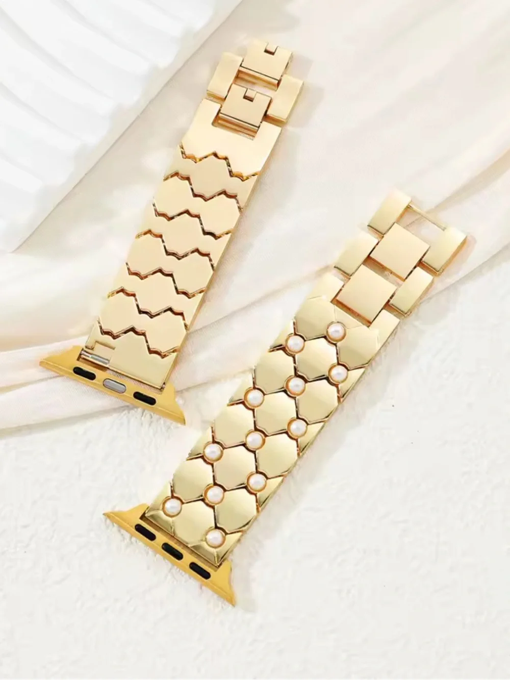 Gold Pearl Accent Smartwatch Band 38-49mm